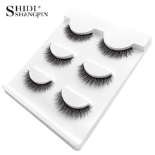 Load image into Gallery viewer, 3 pairs natural false eyelashes fake lashes long makeup 3d mink lashes extension eyelash mink eyelashes for beauty #X11