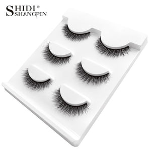 3 pairs natural false eyelashes fake lashes long makeup 3d mink lashes extension eyelash mink eyelashes for beauty #X11