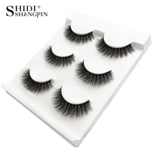 Load image into Gallery viewer, 3 pairs natural false eyelashes fake lashes long makeup 3d mink lashes extension eyelash mink eyelashes for beauty #X11