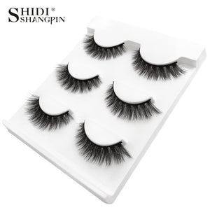 3 pairs natural false eyelashes fake lashes long makeup 3d mink lashes extension eyelash mink eyelashes for beauty #X11