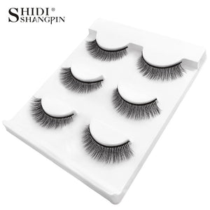 3 pairs natural false eyelashes fake lashes long makeup 3d mink lashes extension eyelash mink eyelashes for beauty #X11