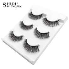 Load image into Gallery viewer, 3 pairs natural false eyelashes fake lashes long makeup 3d mink lashes extension eyelash mink eyelashes for beauty #X11