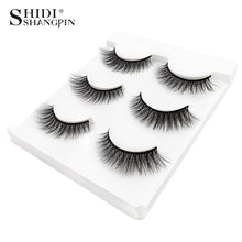 Load image into Gallery viewer, 3 pairs natural false eyelashes fake lashes long makeup 3d mink lashes extension eyelash mink eyelashes for beauty #X11