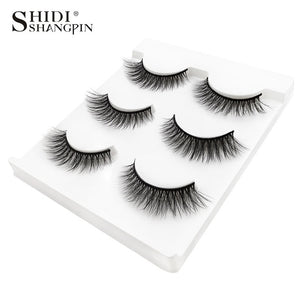 3 pairs natural false eyelashes fake lashes long makeup 3d mink lashes extension eyelash mink eyelashes for beauty #X11