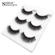 Load image into Gallery viewer, 3 pairs natural false eyelashes fake lashes long makeup 3d mink lashes extension eyelash mink eyelashes for beauty #X11