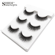 Load image into Gallery viewer, 3 pairs natural false eyelashes fake lashes long makeup 3d mink lashes extension eyelash mink eyelashes for beauty #X11