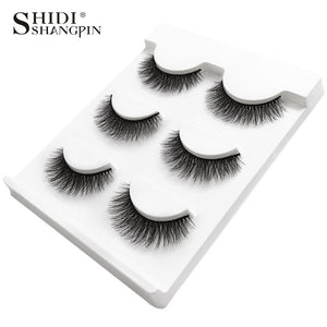 3 pairs natural false eyelashes fake lashes long makeup 3d mink lashes extension eyelash mink eyelashes for beauty #X11
