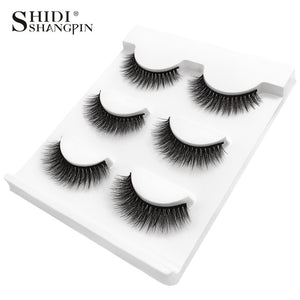 3 pairs natural false eyelashes fake lashes long makeup 3d mink lashes extension eyelash mink eyelashes for beauty #X11