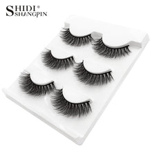 Load image into Gallery viewer, 3 pairs natural false eyelashes fake lashes long makeup 3d mink lashes extension eyelash mink eyelashes for beauty #X11