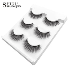 Load image into Gallery viewer, 3 pairs natural false eyelashes fake lashes long makeup 3d mink lashes extension eyelash mink eyelashes for beauty #X11