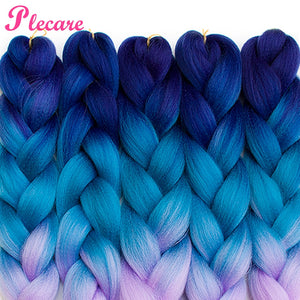 plecare 24inch Synthetic Jumbo Braid Hair 3.527lb/1 pc Pack Crochet Braiding Hair Extensions