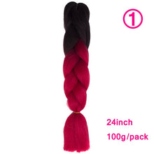 Load image into Gallery viewer, plecare 24inch Synthetic Jumbo Braid Hair 3.527lb/1 pc Pack Crochet Braiding Hair Extensions