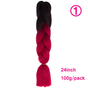 plecare 24inch Synthetic Jumbo Braid Hair 3.527lb/1 pc Pack Crochet Braiding Hair Extensions