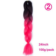Load image into Gallery viewer, plecare 24inch Synthetic Jumbo Braid Hair 3.527lb/1 pc Pack Crochet Braiding Hair Extensions