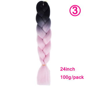 plecare 24inch Synthetic Jumbo Braid Hair 3.527lb/1 pc Pack Crochet Braiding Hair Extensions