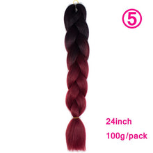 Load image into Gallery viewer, plecare 24inch Synthetic Jumbo Braid Hair 3.527lb/1 pc Pack Crochet Braiding Hair Extensions