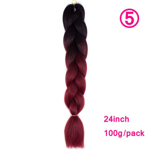 plecare 24inch Synthetic Jumbo Braid Hair 3.527lb/1 pc Pack Crochet Braiding Hair Extensions