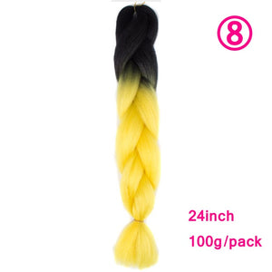 plecare 24inch Synthetic Jumbo Braid Hair 3.527lb/1 pc Pack Crochet Braiding Hair Extensions