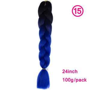 plecare 24inch Synthetic Jumbo Braid Hair 3.527lb/1 pc Pack Crochet Braiding Hair Extensions