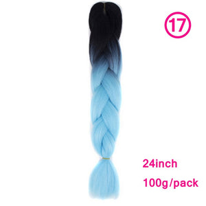 plecare 24inch Synthetic Jumbo Braid Hair 3.527lb/1 pc Pack Crochet Braiding Hair Extensions