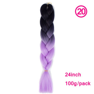plecare 24inch Synthetic Jumbo Braid Hair 3.527lb/1 pc Pack Crochet Braiding Hair Extensions