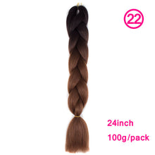 Load image into Gallery viewer, plecare 24inch Synthetic Jumbo Braid Hair 3.527lb/1 pc Pack Crochet Braiding Hair Extensions