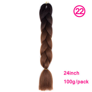 plecare 24inch Synthetic Jumbo Braid Hair 3.527lb/1 pc Pack Crochet Braiding Hair Extensions