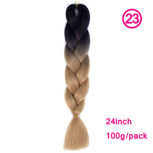 plecare 24inch Synthetic Jumbo Braid Hair 3.527lb/1 pc Pack Crochet Braiding Hair Extensions