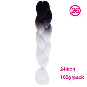 plecare 24inch Synthetic Jumbo Braid Hair 3.527lb/1 pc Pack Crochet Braiding Hair Extensions