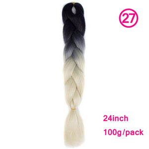 plecare 24inch Synthetic Jumbo Braid Hair 3.527lb/1 pc Pack Crochet Braiding Hair Extensions