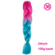 Load image into Gallery viewer, plecare 24inch Synthetic Jumbo Braid Hair 3.527lb/1 pc Pack Crochet Braiding Hair Extensions