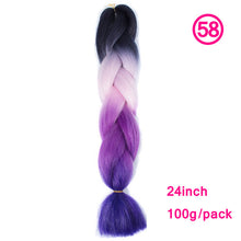Load image into Gallery viewer, plecare 24inch Synthetic Jumbo Braid Hair 3.527lb/1 pc Pack Crochet Braiding Hair Extensions