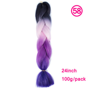 plecare 24inch Synthetic Jumbo Braid Hair 3.527lb/1 pc Pack Crochet Braiding Hair Extensions