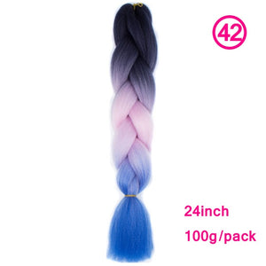 plecare 24inch Synthetic Jumbo Braid Hair 3.527lb/1 pc Pack Crochet Braiding Hair Extensions
