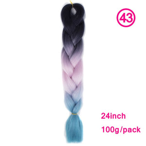 plecare 24inch Synthetic Jumbo Braid Hair 3.527lb/1 pc Pack Crochet Braiding Hair Extensions