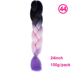 plecare 24inch Synthetic Jumbo Braid Hair 3.527lb/1 pc Pack Crochet Braiding Hair Extensions