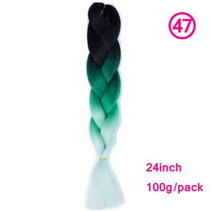 plecare 24inch Synthetic Jumbo Braid Hair 3.527lb/1 pc Pack Crochet Braiding Hair Extensions