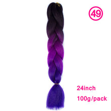 Load image into Gallery viewer, plecare 24inch Synthetic Jumbo Braid Hair 3.527lb/1 pc Pack Crochet Braiding Hair Extensions