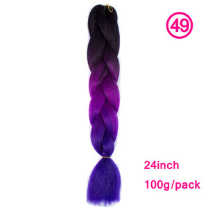 plecare 24inch Synthetic Jumbo Braid Hair 3.527lb/1 pc Pack Crochet Braiding Hair Extensions