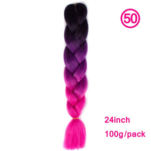 plecare 24inch Synthetic Jumbo Braid Hair 3.527lb/1 pc Pack Crochet Braiding Hair Extensions