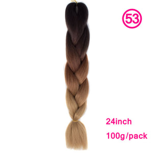 plecare 24inch Synthetic Jumbo Braid Hair 3.527lb/1 pc Pack Crochet Braiding Hair Extensions