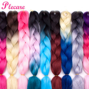 plecare 24inch Synthetic Jumbo Braid Hair 3.527lb/1 pc Pack Crochet Braiding Hair Extensions
