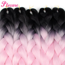 Load image into Gallery viewer, plecare 24inch Synthetic Jumbo Braid Hair 3.527lb/1 pc Pack Crochet Braiding Hair Extensions