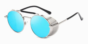 Retro  Round Designer  Metal Shields Sunglasses Men Women UV400