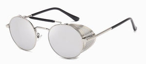 Retro  Round Designer  Metal Shields Sunglasses Men Women UV400