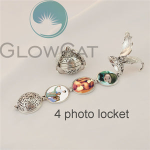 4 Photo memory pendant Locket Necklace