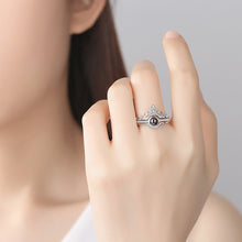 Load image into Gallery viewer, Rose Gold&amp;Silver 100 languages I love you Projection Ring Romantic Love Memory Wedding Ring Jewelry