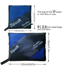 Load image into Gallery viewer, Microfiber quick drying beach towel for sports and traveling