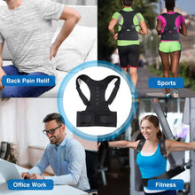 Load image into Gallery viewer, Male/ Female Adjustable Magnetic Posture Corrector Back Brace