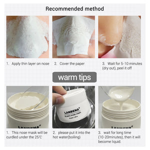 LANBENA Blackhead Remover Nose Mask Pore Strip Black Mask Peeling Acne Treatment Black Deep Cleansing Skin Care